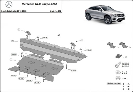 Scut motor Mercedes GLC Coupe X253 2015 - 2022 - Img 3