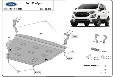 Scut motor și cutie de viteză Ford EcoSport 2017 - 2026 - Img 3