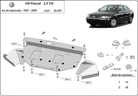 Scut motor VW Passat B5, B5.5 1997 - 2004 - Img 3