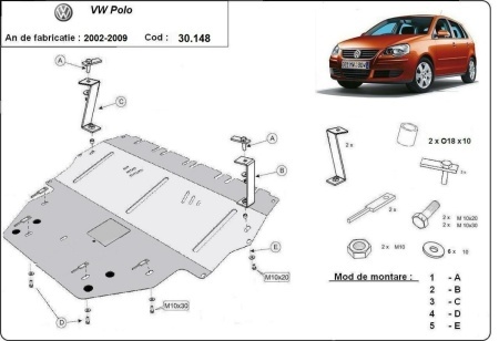 Scut motor VW Polo - diesel 2002 - 2009 - Img 3