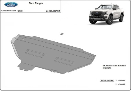 Scut radiator din aluminiu Ford Ranger 2023 - 2026 - Img 3