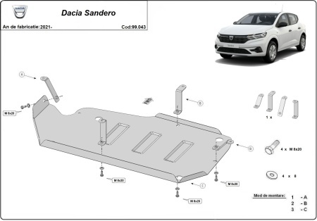 Scut rezervor Dacia Sandero 2021 - 2026 - Img 3