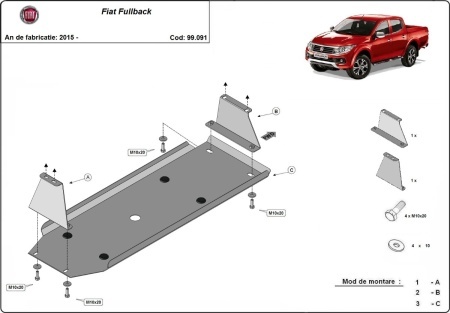 Scut rezervor Fiat Fullback 2016 - 2019 - Img 3