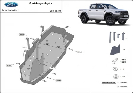 Scut rezervor Ford Ranger Raptor 2020 - 2023 - Img 3