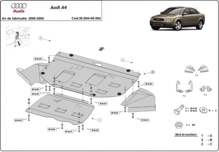 Set de scuturi Audi A4 B6 - Benzină 2000 - 2005 - Img 3