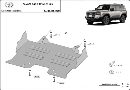 Set de scuturi din aluminiu Toyota Land Cruiser 2024 - 2026 - Img 4