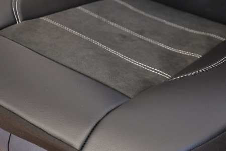 Set huse scaune piele si alcantara EXCLUSIVE LEATHER negre - Img 2
