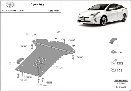 Scut antifurt catalizator pentru Toyota Prius 4 2019 - 2026 - Img 3