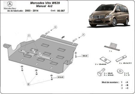 Scut cutia de viteză Mercedes Viano W639 - 2.2 D 4x2 2003 - 2014 - Img 3