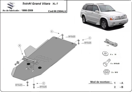 Scut cutie de viteză din aluminiu Suzuki Grand Vitara XL7 1998 - 2009 - Img 3