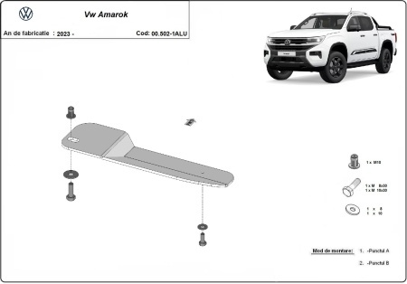 Scut filtru combustibil, conducte Volkswagen Amarok - Aluminium 2023 - 2026 - Img 2