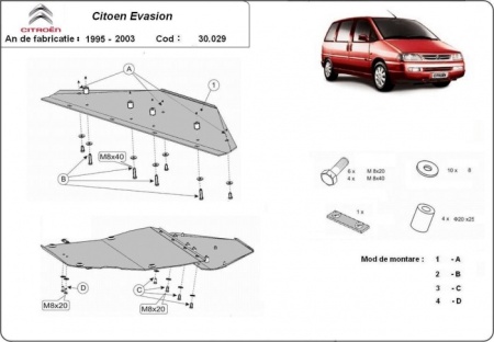 Scut motor Citroen Evasion 1995 - 2003 - Img 3