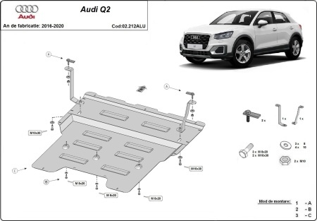 Scut motor din aluminiu Audi Q2 2016 - 2020 - Img 3