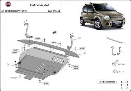 Scut motor Fiat Panda 4x4 2003 - 2012 - Img 3