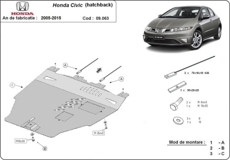Scut motor Honda Civic (hayon) 2005 - 2015 - Img 3