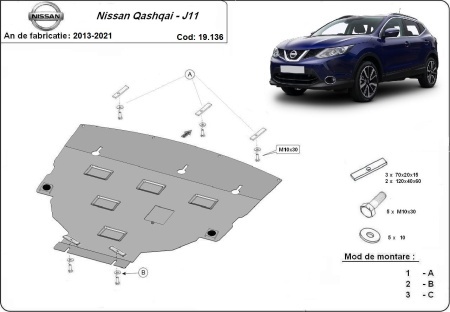 Scut Motor Metalic Nissan Qashqai J11 2013 - 2021 - Img 3