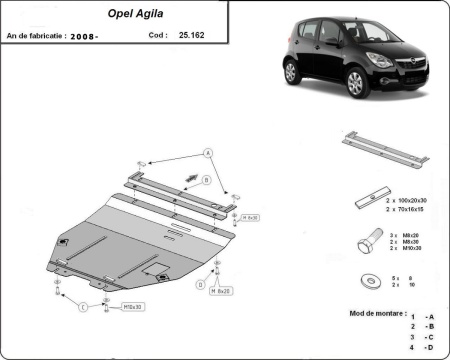 Scut motor Opel Agila (H08) 2007 - 2014 - Img 3