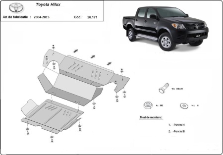 Scut motor și radiator Toyota Hilux 2004 - 2015 - Img 3