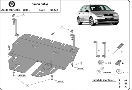 Scut motor Skoda Fabia 1 - Benzina 1999 - 2007 - Img 3