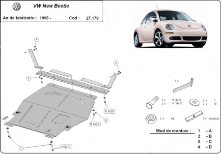 Scut motor Volkswagen New Beetle 1998 - 2011 - Img 3