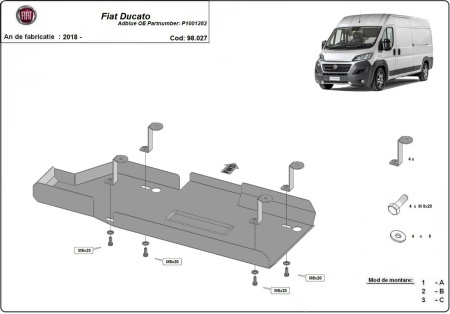 Scut rezervor AdBlue Fiat Ducato 2018 - 2026 - Img 3