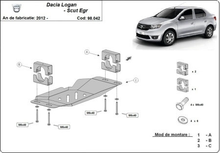 Scut Sistem Stop&amp;amp;GO, EGR Dacia Logan 2 2012 - 2020 - Img 3