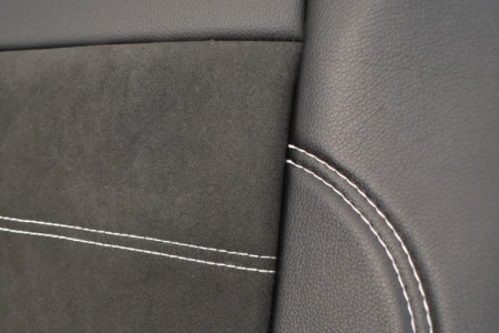 Set huse scaune piele si alcantara EXCLUSIVE LEATHER negre - Img 3
