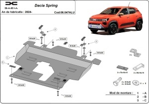Scut motor aluminiu Dacia Spring 2024 - 2026 - Img 3