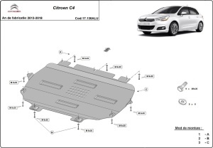 Scut motor din aluminiu Citroen C4 2013 - 2018 - Img 3