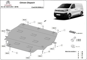 Scut motor din aluminiu Citroen Dispach 2016 - 2026 - Img 3