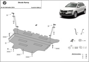 Scut motor din aluminiu Skoda Karoq 2016 - 2026 - Img 3
