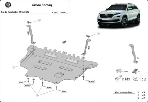 Scut motor din aluminiu Skoda Kodiaq 2016 - 2024 - Img 3