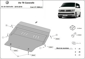 Scut motor din aluminiu Volkswagen Transporter T6 Caravelle 2015 - 2018 - Img 3