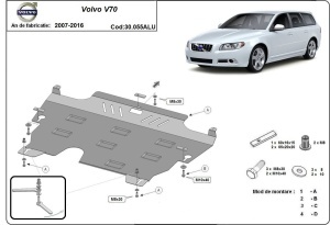 Scut motor din aluminiu Volvo V70 2007 - 2016 - Img 3