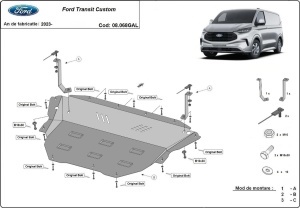 Scut motor galvanizat Ford Transit Custom 2023 - 2026 - Img 3