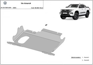 Scut motor si grup fata Volkswagen Amarok - Aluminium 2023 - 2026 - Img 2