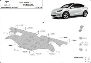 Scut motor spate Tesla Model Y AWD 2020 - 2023 - Img 3