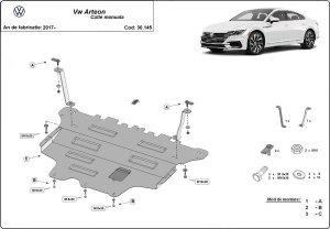 Scut motor Volkswagen Arteon - cutia de viteza manuala 2017 - 2026 - Img 3