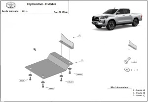 Scut senzor filtru de particule din aluminiu Toyota Hilux 2021 - 2026 - Img 4