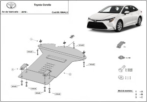 Scut antifurt din aluminiu pentru catalizator Toyota Corolla 2019 - 2026 - Img 3