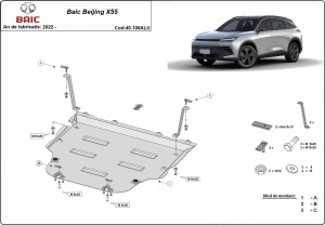 Scut motor din aluminiu BAIC Beijing X55 2022 - 2026 - Img 3