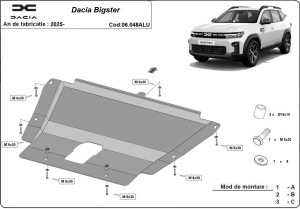 Scut motor din aluminiu Dacia Bigster - 4x4 +4x2 2025 - 2026 - Img 3