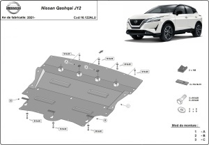 Scut motor din aluminiu Nissan Qashqai J12 2021 - 2026 - Img 3