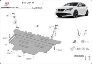 Scut motor din aluminiu Seat Leon 5F 2012 - 2021 - Img 3