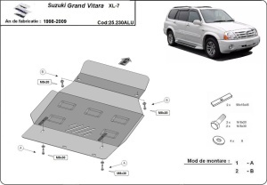 Scut motor din aluminiu Suzuki Grand Vitara XL7 1998 - 2009 - Img 3