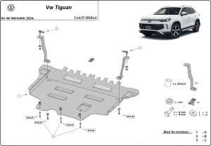 Scut motor din aluminiu Volkswagen Tiguan 2024 - 2026 - Img 3
