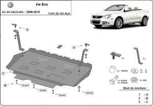 Scut motor din aluminiu VW Eos 2006 - 2015 - Img 3