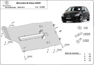 Scut motor și cutie de viteză Mercedes B-Class 2005 - 2011 - Img 3