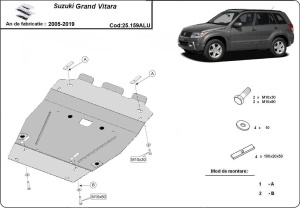 Set de scuturi din aluminiu Suzuki Grand Vitara 2005 - 2019 - Img 3