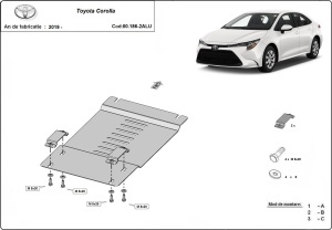 Scut antifurt din aluminiu pentru catalizator Toyota Corolla 2019 - 2026 - Img 3